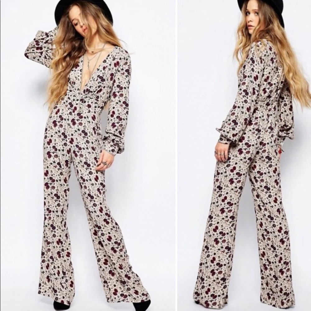 NWT Free People Some Like It Hot Floral Jumpsuit - Picture 1 of 16